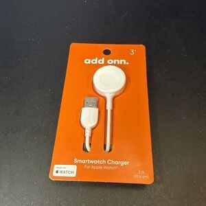 Brand New - Onn 3' Smart Watch Charger for Apple Watch - Compatible All Series